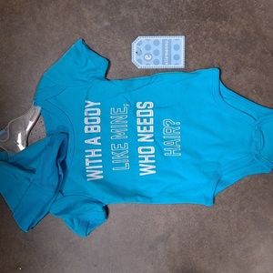 Ellemenno 3 month blue onesie